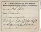 Etiketten zu Granat (NHMW-MIN-Ah274)